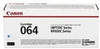 Canon 064 - Cyan - original toner cartridge for i-SENSYS LBP722Cdw and MF832Cdw printers, image of the toner cartridge box with product details.