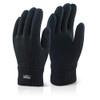 Beeswift LADIES THINSULATE GLOVE BLACK 5563, black insulated winter gloves for women with a knit cuff and Thinsulate lining.