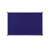 Bisilque BI-SILQUE FA0343750 Blue Felt Noticeboard, two-sided with a 900 x 600 mm size, suitable for office and meeting presentations.