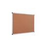 Bisilque BI-SILQUE CA033750 Cork Noticeboard 2 Sides 900 x 600, image of a dual-sided cork noticeboard with a brown cork surface and silver frame, suitable for office and meeting environments.
