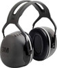 3M Products EARMUFF X5A, Unisex earmuffs with 37 dB noise reduction for hearing protection, featuring a black adjustable headband and cushioned ear cups.