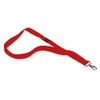 Announce Textile Badge Necklace Red (Pack of 10), red fabric badge lanyard with metal clip for ID badges.