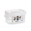 Moldex 799501 7995 DIY, clear plastic storage container with a lid, used for storing and organizing safety masks and respirators.