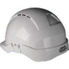 Centurion S08CWF Concept Safety Helmet, Reduced Peak Vented, White, front view of the protective safety helmet with vented design and white color for industrial safety.