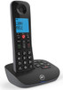 BT Essential Cordless Landline House Phone, Nuisance Call Blocker, Call Block button, Answer Machine, Single Handset Pack, black cordless phone with digital display and keypad on charging base.