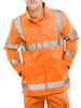 BeeSwift SS20471ORM Soft Shell Jacket High Visibility, Medium, Orange