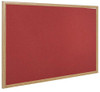 Bi-Office FB8546233 Earth-It Red Felt Noticeboard with Oak Frame, 180x120cm, suitable for meetings and presentations in office and stationery environments.