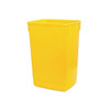 Addis 510901 Fliptop Bin Base, 60 Litre, Yellow, plastic waste bin with fliptop lid for trash disposal.