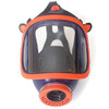 Full face mask, a protective mask with a transparent visor and black and red design for respiratory protection.
