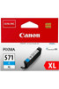 Canon CLI-571CXL Cyan High Capacity Ink Cartridge 0332C001, image of the ink cartridge in packaging with Canon branding and product details.
