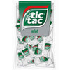 Tic Tac Mint Drops [Pack 100], a clear plastic bag filled with small individual mint-flavored Tic Tac drop packets featuring green and white packaging and the Tic Tac logo.