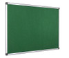 Bi-Office Maya Notices in FELT BOARD, 1500 x 1200 mm, Green, shown as a green felt notice board with aluminum frame.
