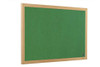 Bi-Office FB1444239 Felt Earth It Executive Oak Effect Frame 1200 mm x 900 mm (Green), green felt bulletin board with oak-effect wooden frame.