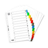 Elba File Dividers A4, Jan-Dec, Assorted, with colorful tab labels and white divider sheets for organizing documents by month.