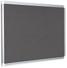 Bi-Office New Generation FA2742830 Aluminium Frame Felt Board, grey felt surface with aluminium frame for office or classroom notice display.