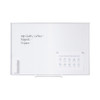 Bi-Office New Generation Whiteboard, Lacquered Steel, 90 x 60 cm, White Surface, Aluminium Frame, with markers and magnets on the white surface for presentations and note-taking.