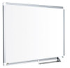 Bi-Silque MA0512830 New Generation Maya Whiteboard Aluminium Frame, modern whiteboard with sleek aluminium frame and magnetic surface for classrooms and offices.