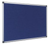 Bi-Silque FA1243170 Maya Felt Board, Blue felt bulletin board for office and classroom display.