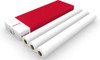 Canon 915 mm x 91 m Uncoated Standard Inkjet Paper, pack of 1, with three rolls of white inkjet paper and a red packaging box.