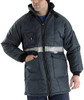 COLDSTAR FREEZER JACKET NAVY BLUE S, winter insulated jacket with multiple pockets and reflective stripes.