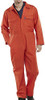 CLICK BOILERSUIT ORANGE 50, a men's orange protective work jumpsuit with front pockets and a zipper closure.