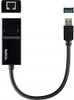 Belkin B2B048 USB 3.0 Gigabit Ethernet LAN Network Adapter, black color, showing the USB and Ethernet ports for Nintendo Switch connection.