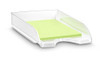 Ceppro Cep 200g Pro Gloss Letter Tray - White, a white glossy letter tray with a stack of yellow sticky notes inside.