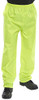 NYLON B-DRI TROUSERS SATURN YELLOW XL, bright yellow waterproof trousers with an elastic waistband and tapered legs, suitable for outdoor activities and sports.