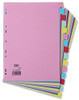 Elba A4 15 Part Card Dividers, 400007437, with colorful tabbed sheet dividers for organization and filing.