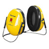 3M PELTOR Optime I Earmuffs, 26 dB, Yellow, Neckband, H510B-403-GU, in a yellow and black design with adjustable headband and ear cups for hearing protection.