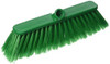 BUNZL P04049 Broom Head, Soft, 30 cm, Green, with long synthetic bristles and a connector for attaching to a handle.