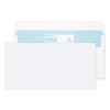 Blake Purely Environmental DL 110 220 mm 90 gsm Evolve Recycled Wallet Self Seal Envelopes, white self-seal envelopes with a blue Evolve logo on the flap, pack of 1000.