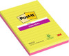 Post-it Super Sticky Large Notes, Pink and Green, Lined, 127 mm x 203 mm, 45 Sheets/Pad, 2 Pads - Self-stick Notes for Note Taking, To Do Lists & Reminders, yellow and pink lined sticky note pads with Post-it logo on the cover.