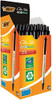 BIC Ecolutions Clic Stic (Recycled) Black (Box 50), black retractable ballpoint pens in a box with eco-friendly branding and packaging.