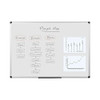 Bi-Office Maya Magnetic Dry Wipe Aluminium Framed Whiteboard 60x90cm, whiteboard with dry erase markers and charts for project planning and presentations.