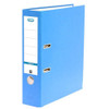 Elba Lever Arch File A4 Coloured Paper Over Board 80mm Spine Blue, blue lever arch file for organizing documents with spine label and finger hole for easy access.