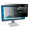 3M PF240W1B Privacy Filter for 24 inch widescreen LCD monitor, with anti-glare black privacy screen protecting data from visual hacking.