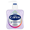 CAREX Hand Wash Sensitive, 250ml, WHITE, antibacterial liquid soap in a pump dispenser for sensitive skin.