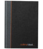 Collins Ideal A4 Feint Ruled Manuscript Book - 6248, grey cover with orange and grey accents, featuring 192 pages suitable for writing and note-taking.