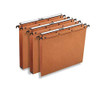 Elba AZO Ultimate Foolscap Manilla Suspension Files, 30mm Base, 240 gsm - Orange, Pack of 25, with metal hanging rails and sturdy manilla folder material for office filing and organization.