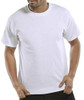 CLICK HEAVY WEIGHT TEE SHIRT WHITE M, man wearing a plain white heavy-weight T-shirt.