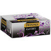 Twinings Tea Bags Earl Grey Fine High Quality Aromatic Ref A00801 - Pack 100, box of high-quality aromatic Earl Grey tea bags with purple floral design.
