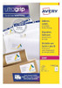 Avery Printable Customisable Address Mailing Labels, Laser Printers, 14 Labels per A4 Sheet, 7000 Labels, UltraGrip (L7163), White, 500 Sheets - Packaging box with product branding and sample labels.