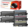 Compatible 5 Pack Toner Cartridge Set Replacement For Brother TN-821XL CMYK Plus Extra Black High Capacity