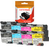 Compatible 8 Pack Ink Cartridge Set Replacement For Brother LC-521 CMYK 2 Sets