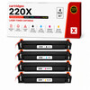 Compatible HP 220X Black Cyan Magenta Yellow High Capacity Toner Cartridge Set