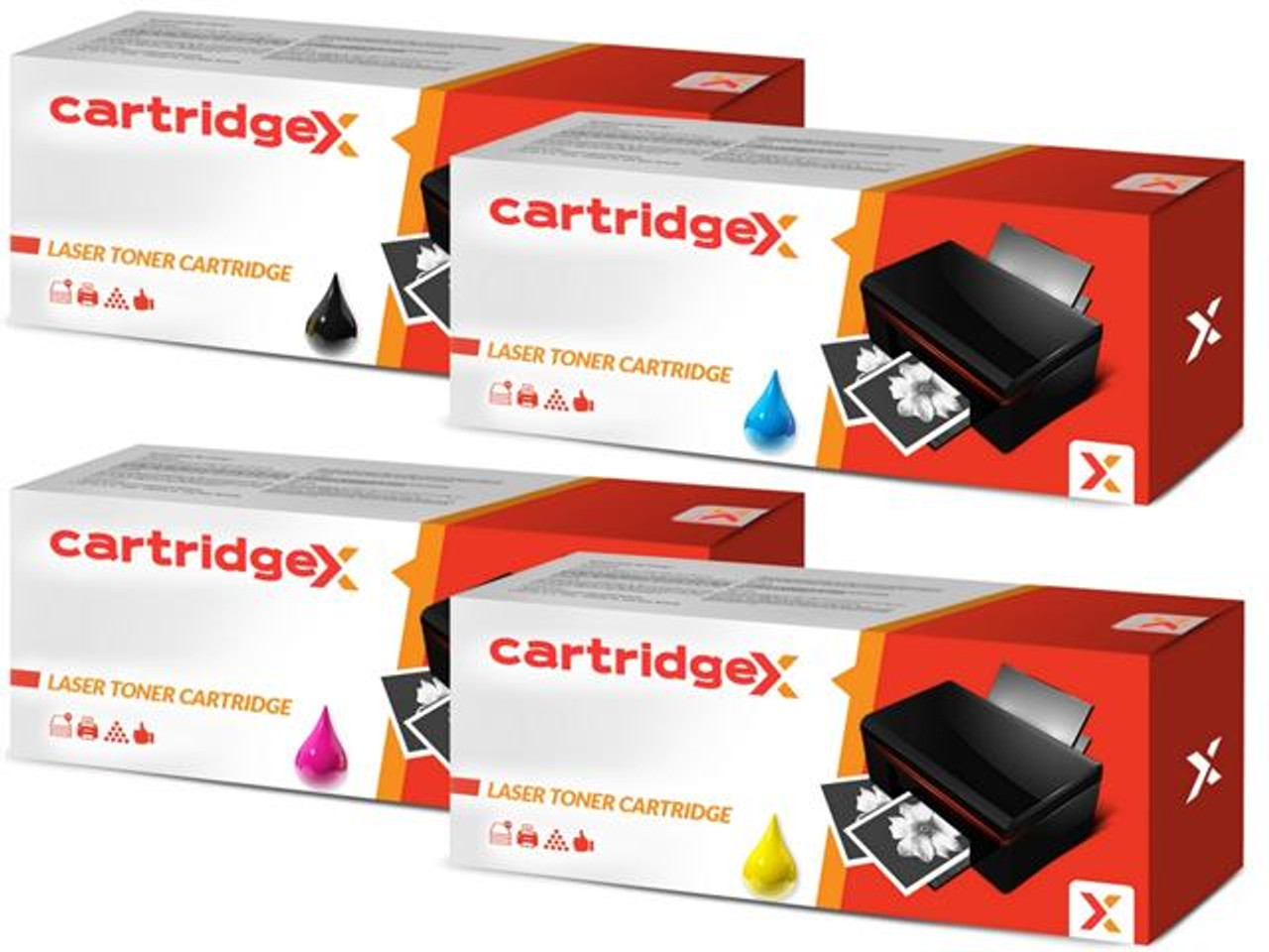 Compatible 4 Toner Cartridge Set For Hp Laserjet Cp3525x Cp3525 Dn 504x 504a