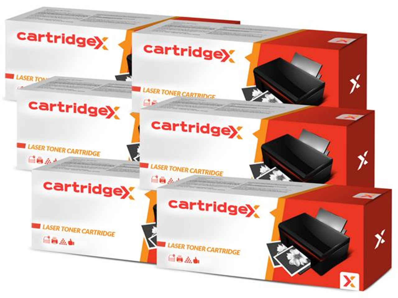 Compatible 6 X Toner Cartridges For Brother Tn1000 Tn1050 Tn1060 Tn1070 Tn1075
