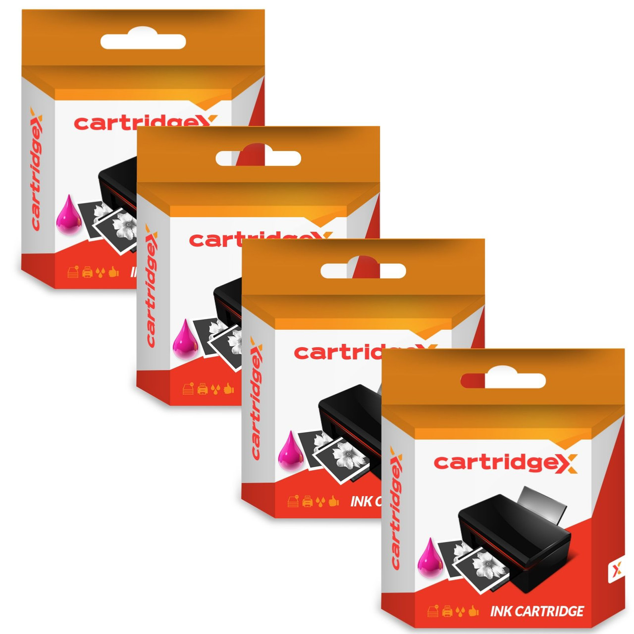Compatible 4 Magenta Ink Cartridges For Cli-521 Canon Pixma Mp640 Mp980 Mp990 Mx860