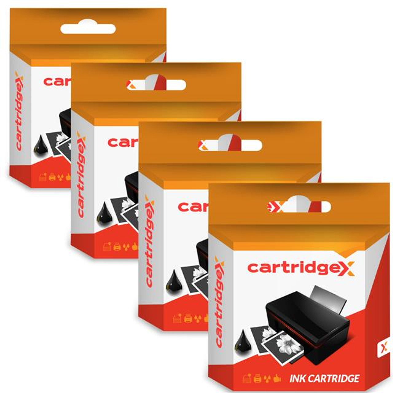 Compatible 4 Black Ink Cartridges For Epson Stylus Photo Rx620 Rx640